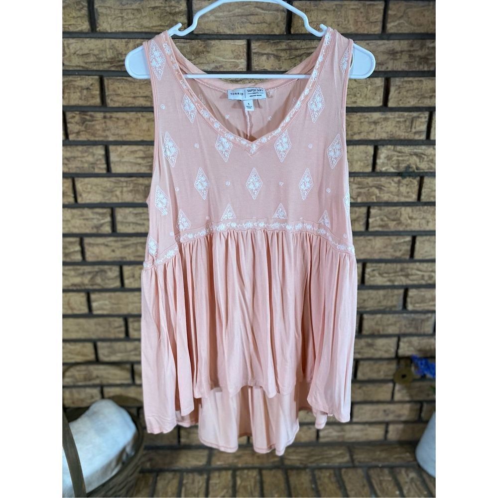 Torrid Embroidered Super Soft Knits Tank‎